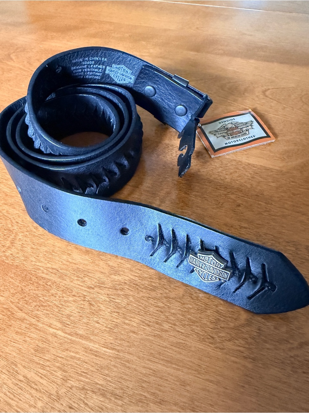 Harley-Davidson Men's Black Leather Belt NEW, Size 40